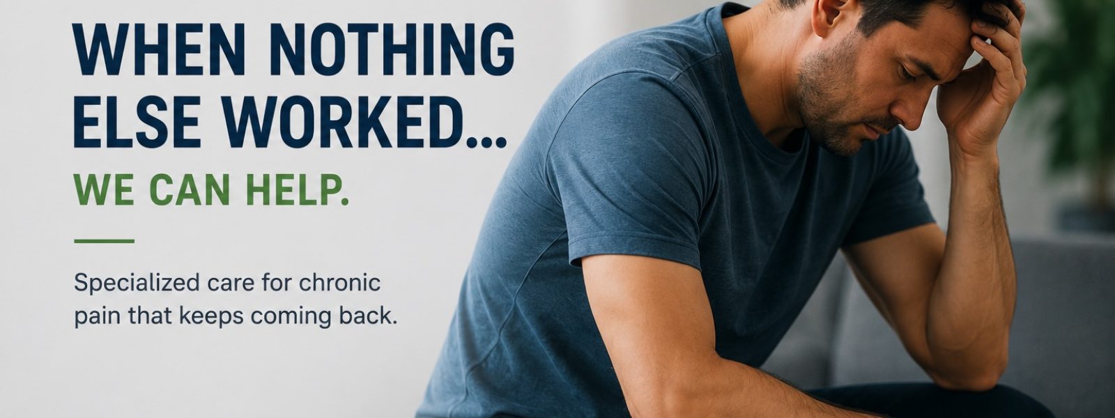 man with chronic pain